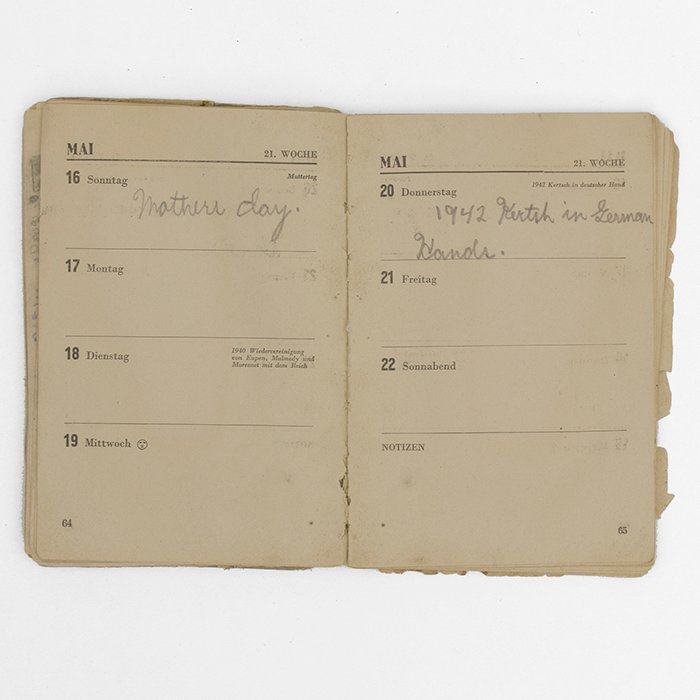 SBA12 Unique Panzerarmee Afrika 1943 Kalendar packed with information, examined by the American War Department — image 16