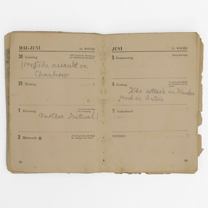 SBA12 Unique Panzerarmee Afrika 1943 Kalendar packed with information, examined by the American War Department — image 18