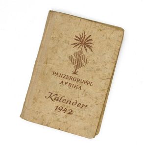 BSA46 1942 dated pocket calendar for Panzergruppe Afrika