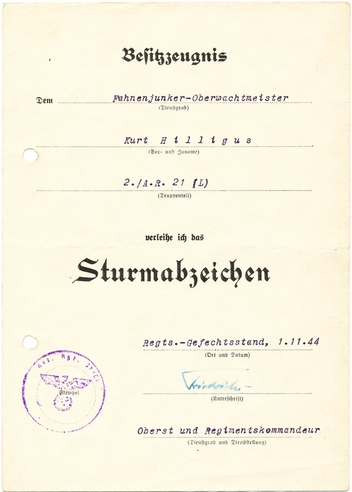RRA2 Set of four award documents to a Luftwaffe field division NCO — image 5