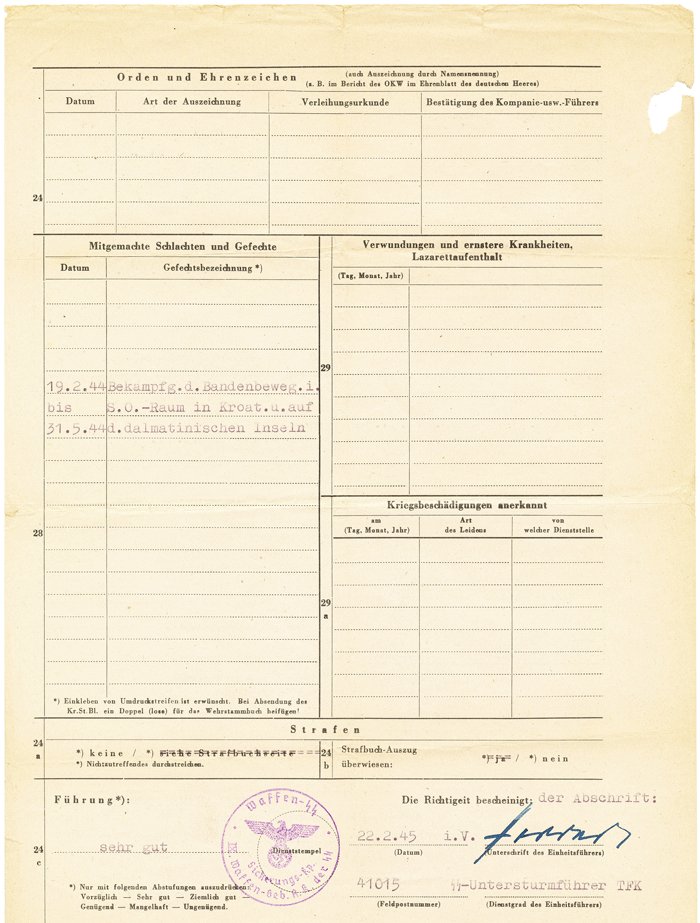 RRA3 Wehrpass and Abschrift for an ethnic German in Waffen SS regiment Deutschland — image 10