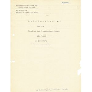 BSA22 Field award document for the KVK II with swords …
