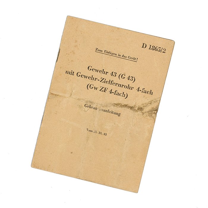 HKA20 First version of manual for Gewehr 43 semi automatic rifle — image 2