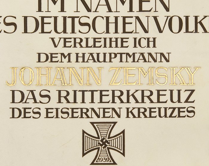 GPZ2 Magnificent set of Knights Cross and Knight Cross with Oakleaves Formal award documents with storage case for a Luftwaffe Stuka pilot who fell in the Battle of Stalingrad — image 12