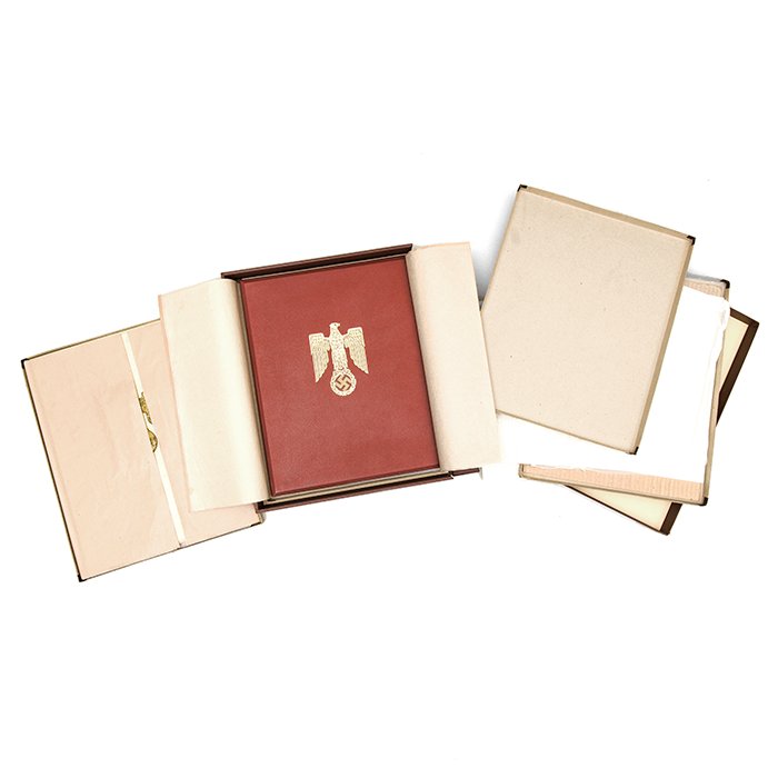 GPZ2 Magnificent set of Knights Cross and Knight Cross with Oakleaves Formal award documents with storage case for a Luftwaffe Stuka pilot who fell in the Battle of Stalingrad — image 5