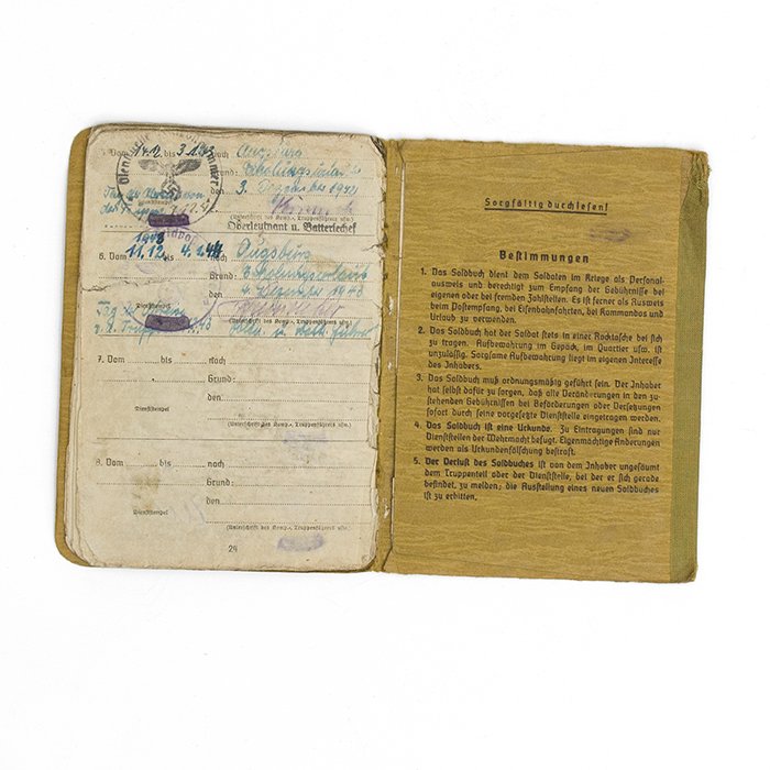 DMA16 Heer Soldbuch and extra papers for a Kanonier with promotions to Unteroffizier — image 16