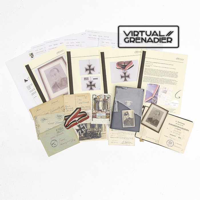 CJA10 Grouping of Micro S&L Knights Cross and associated documents for a Heer armored officer — image 2