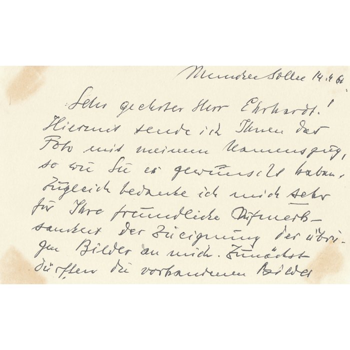 PDA2 Set of three cards sent postwar by Brillantenträger General der Panzertruppen Dietrich von Saucken — image 6