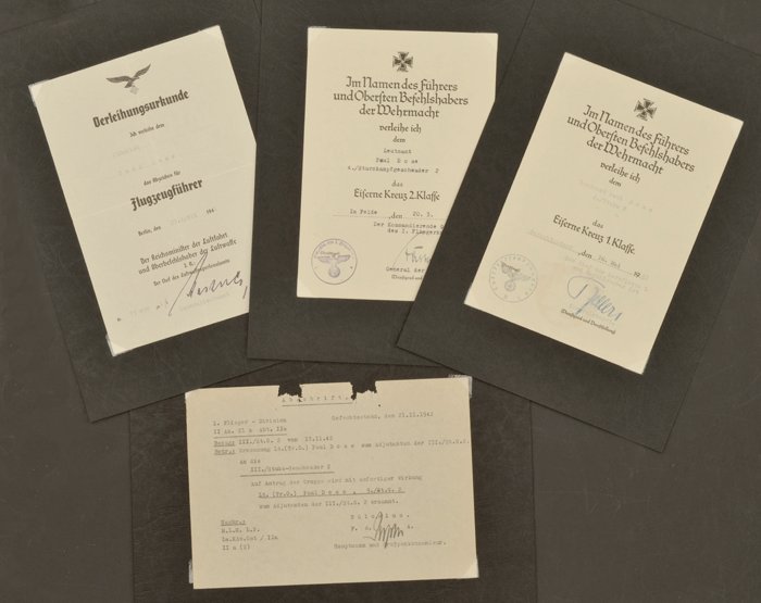 GMA3 Set of Soldbuch, documents and photos with Ehrenpokal for Luftwaffe Ritterkreuzträger Paul Dose — image 13