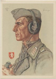 PPS09 Wolf Willrich color postcard of Heer RKT Hugo Primozic …