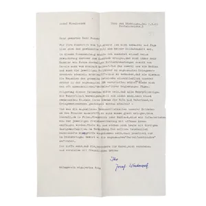 SAF46 Letter from Heer Ritterkreuzträger Wiechoczek to a German collector