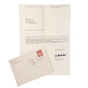 SAF45 Letter from Heer Ritterkreuzträger Retzlaff to a German collector