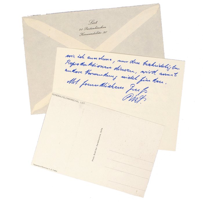 SAF42 Postwar letter with photo from Wilhelm List, former Generalfeldmarschall — image 3