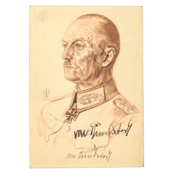 SAF36 Wartime signed postcard of Generalfeldmarschall Gerd von Rundstedt — image 2