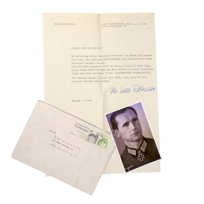 SAF33 Letter and photo from Heer Ritterkreuzträger Rothhaar to a German collector — image 2