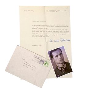 SAF33 Letter and photo from Heer Ritterkreuzträger Rothhaar to a …
