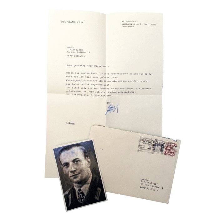 SAF32 Letter and photo from Heer Ritterkreuzträger Kapp to a German collector — image 2
