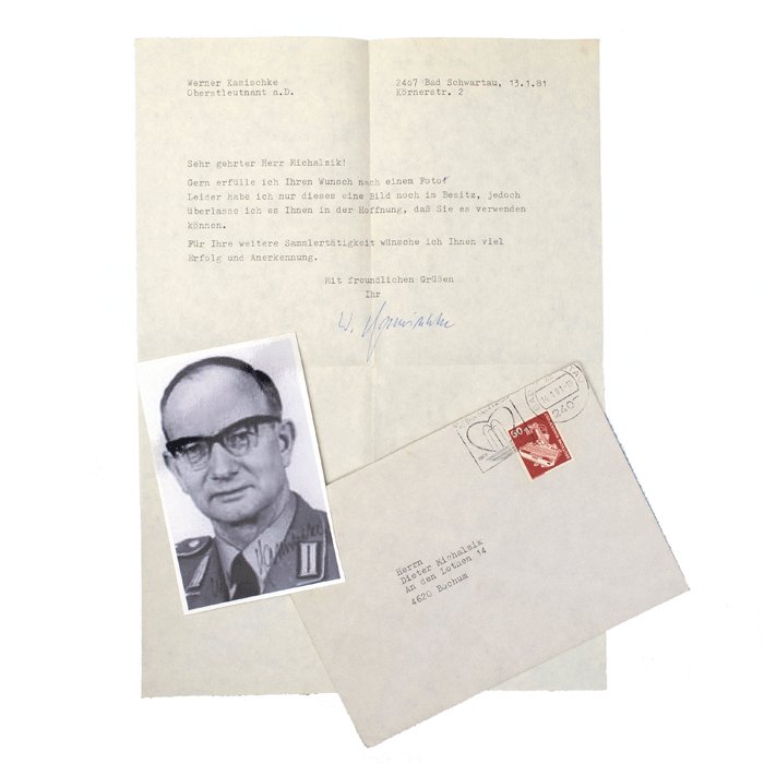 SAF28 Letter and photo from Heer Ritterkreuzträger Kamischke to a German collector — image 2