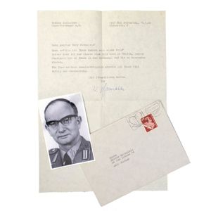 SAF28 Letter and photo from Heer Ritterkreuzträger Kamischke to a …