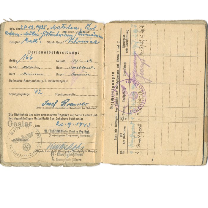 MGA1 Soldbuch for Volksdeutsch Waffen-SS Nachrichten Sturmann — image 5