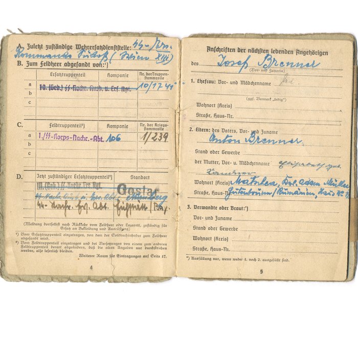 MGA1 Soldbuch for Volksdeutsch Waffen-SS Nachrichten Sturmann — image 6