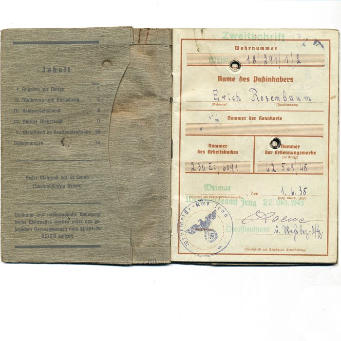 CHA1 Wehrpass for a Luftwaffe Fallschirmjäger Sanitäter and Kretakämpfer — image 3