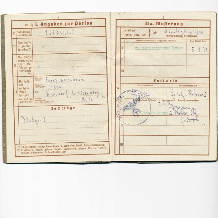 CHA1 Wehrpass for a Luftwaffe Fallschirmjäger Sanitäter and Kretakämpfer — image 6