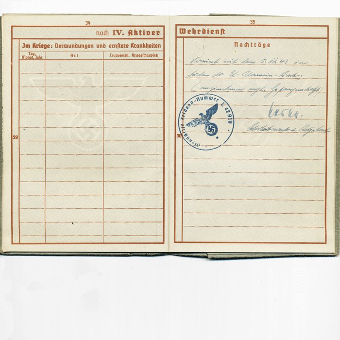 CHA2 Wehrpass for a Luftwaffe Fallschirmjäger Feldwebel that fought in North Africa — image 11