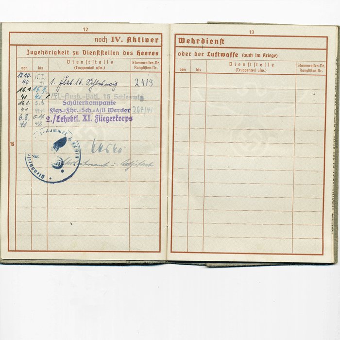 CHA2 Wehrpass for a Luftwaffe Fallschirmjäger Feldwebel that fought in North Africa — image 8