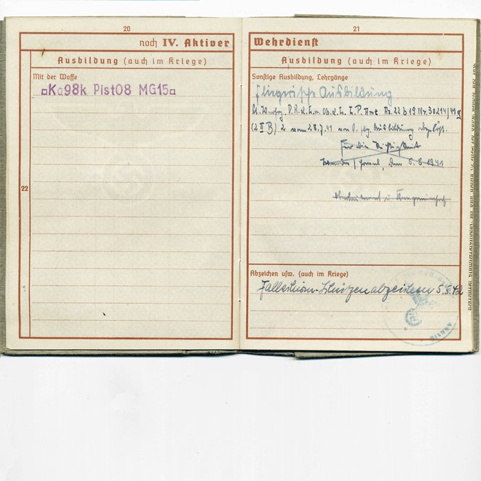 CHA2 Wehrpass for a Luftwaffe Fallschirmjäger Feldwebel that fought in North Africa — image 9