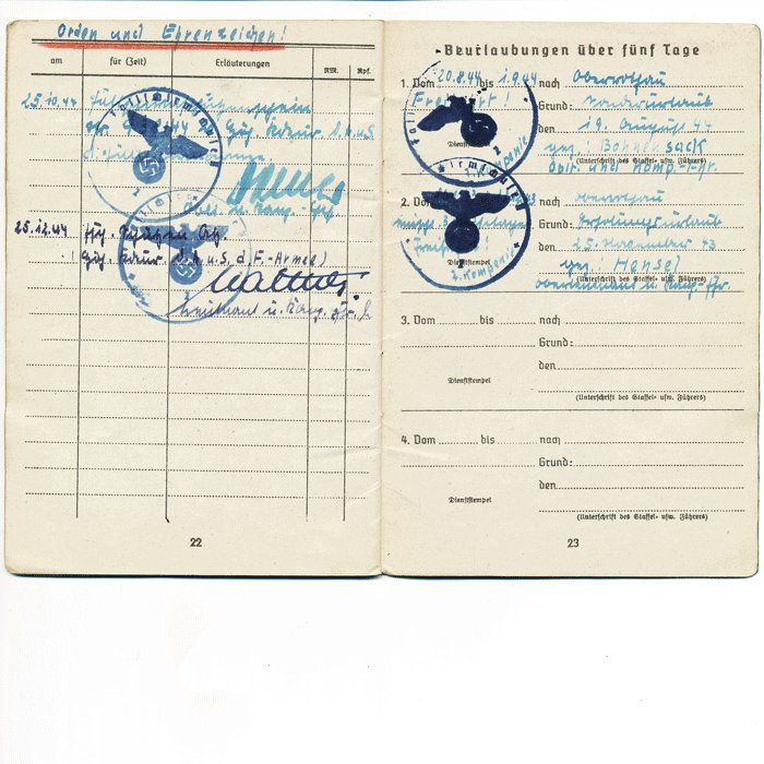 CHA3 Soldbuch for a Luftwaffe Fallschirmjäger Feldwebel — image 10