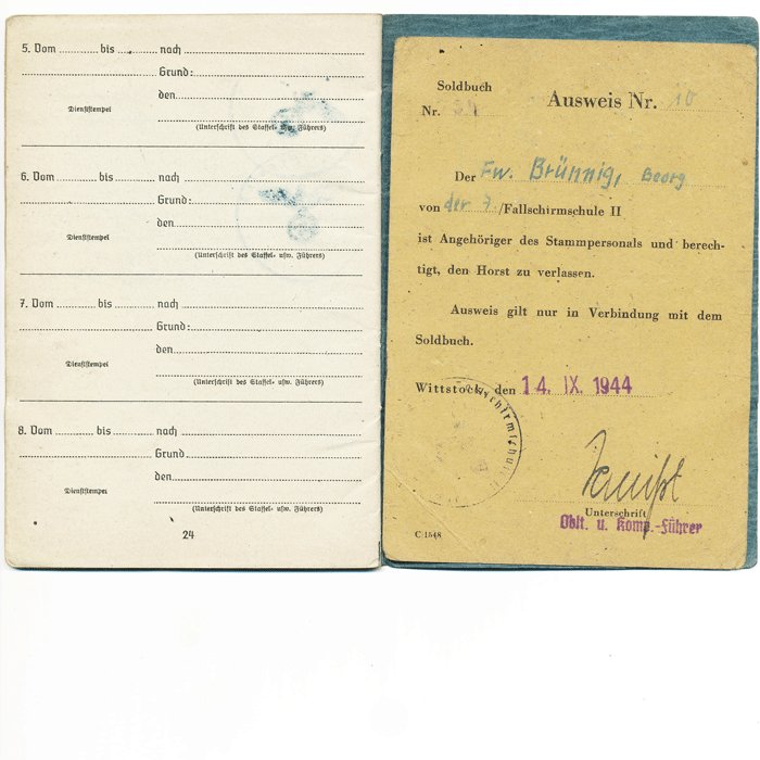 CHA3 Soldbuch for a Luftwaffe Fallschirmjäger Feldwebel — image 11