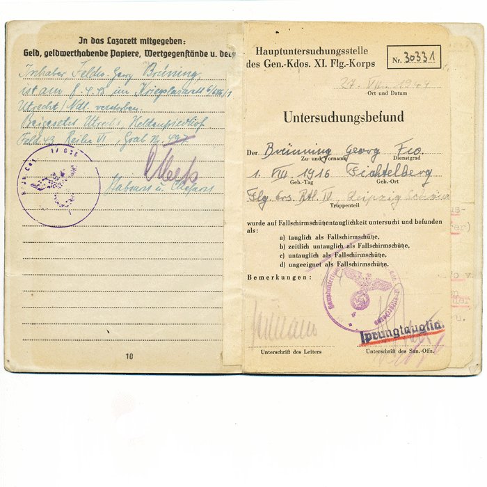 CHA3 Soldbuch for a Luftwaffe Fallschirmjäger Feldwebel — image 8