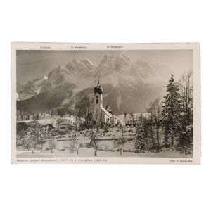 SAF48 Postwar photo postcard with note and signature from Georg …