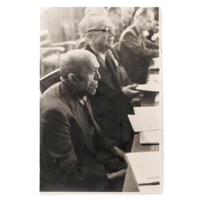 SAF43 Press photo believed to depict the trial of a …