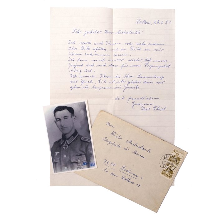 SAF29B Letter and photo from Heer Ritterkreuzträger Thiel to a German collector — image 2