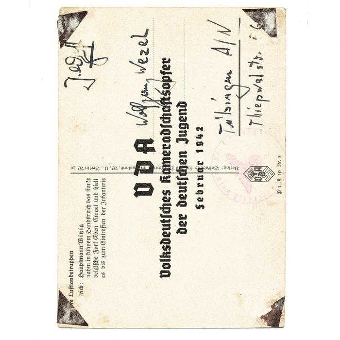 DAM13 Five period autographed Willrich postcards of Fallschirmjäger RKTs — image 11