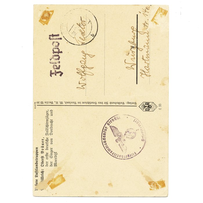 DAM13 Five period autographed Willrich postcards of Fallschirmjäger RKTs — image 3