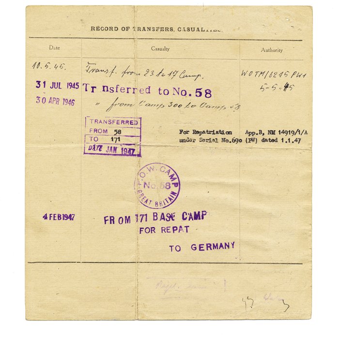 DAM3 Pair of award documents for EKII and Black wound badge plus letter and capture paper for a member of Fsch.Panzerdiv.H.G. that fought at Nijmegen — image 7