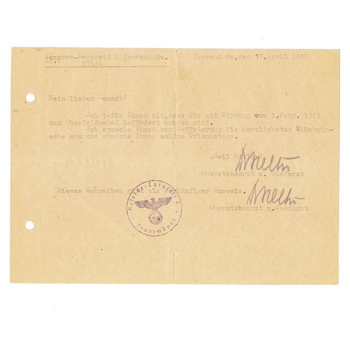 DAM5 Group of four award documents, Fallschirmschützenschein, KVK2, Silver Wound Badge, EKII and other papers for a member of Fallsch.Pz.Jg.Abt. 3 — image 8