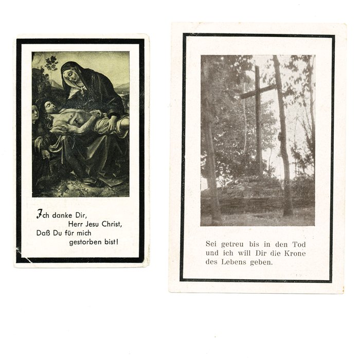 DAM7 Two Fallschirmjäger death cards, killed in Holland and at Cassino — image 3