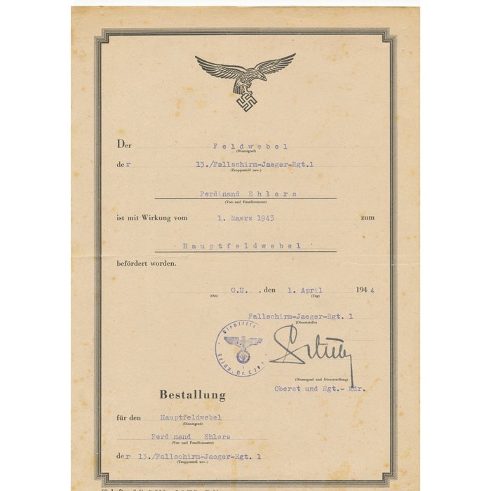 MAA42 Interesting group including FJ-Treukette to a senior Luftwaffe Fallschirmjäger NCO — image 10