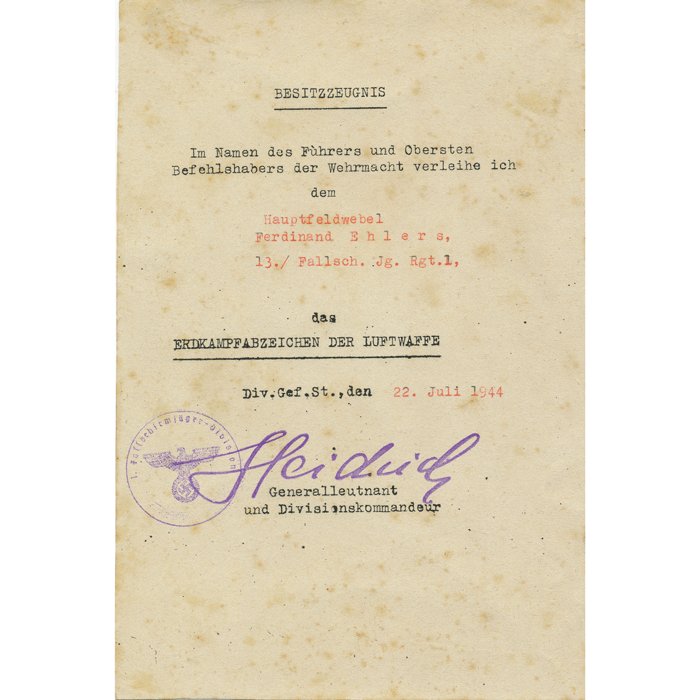 MAA42 Interesting group including FJ-Treukette to a senior Luftwaffe Fallschirmjäger NCO — image 11