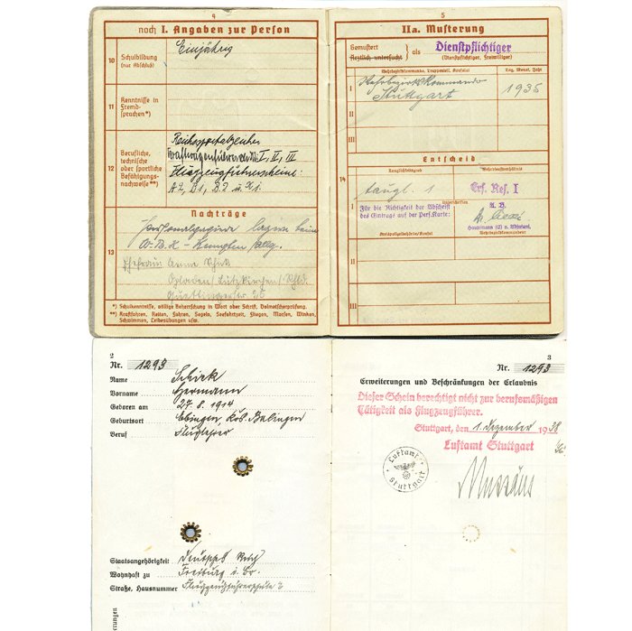 AMG2 Grouping to include award documents, Wehrpass and photo album for a Luftwaffe Schlachtflieger killed in action July '44 — image 6