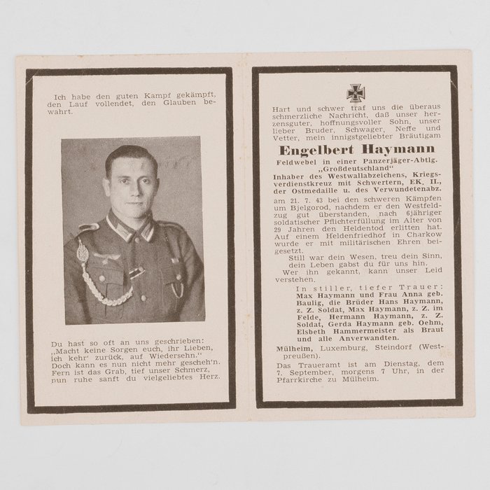 SPA42 Lot of three Sterberbilder for Heer Großdeutschland personnel — image 4