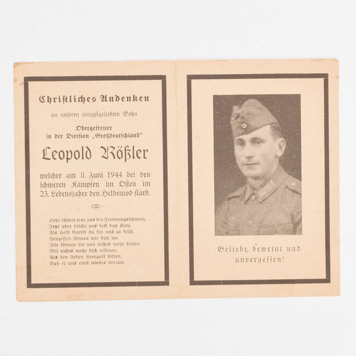 SPA42 Lot of three Sterberbilder for Heer Großdeutschland personnel — image 6