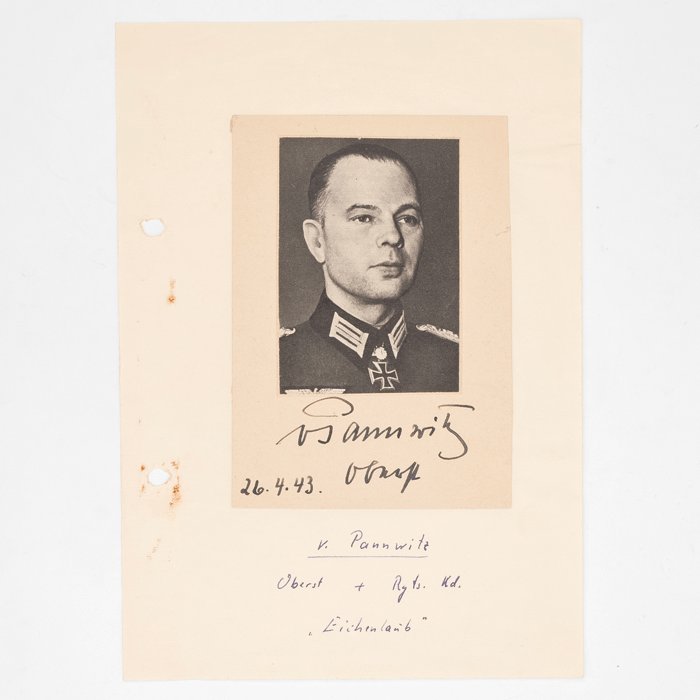 SPA41 Original signed photo of ELT Heer Oberst Helmuth von Pannwitz — image 2