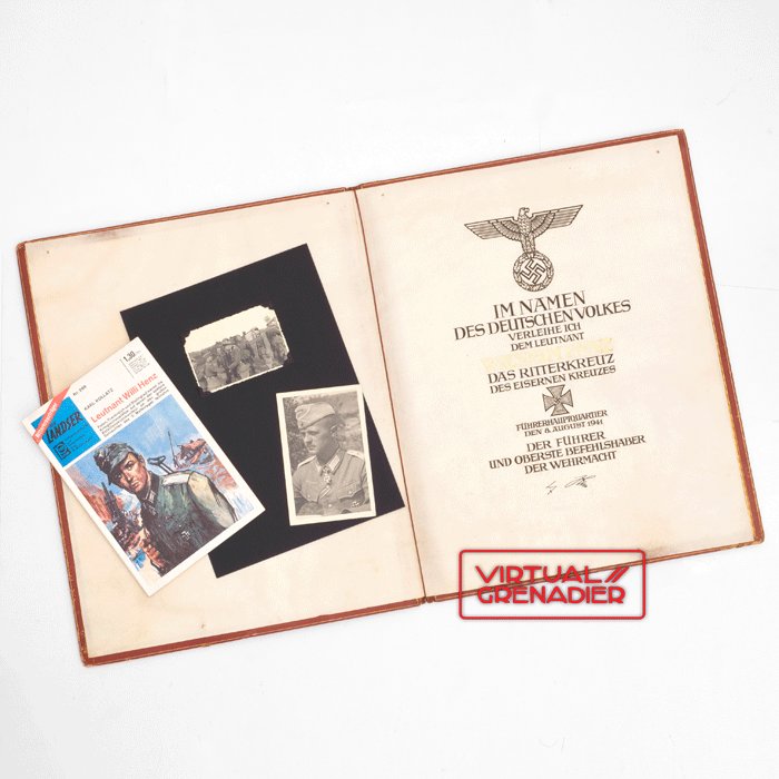 DJA12 Ritterkreuz Mappe and associated documents for for Heer Lt. Wilhelm Henz, KIA Stalingrad 30 Jan. 1943 — image 2