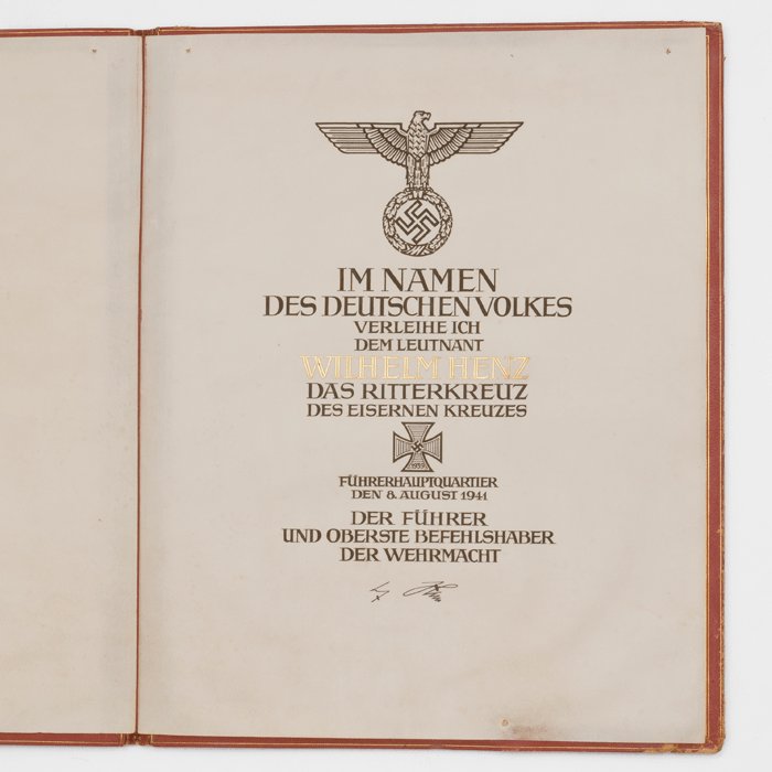 DJA12 Ritterkreuz Mappe and associated documents for for Heer Lt. Wilhelm Henz, KIA Stalingrad 30 Jan. 1943 — image 5