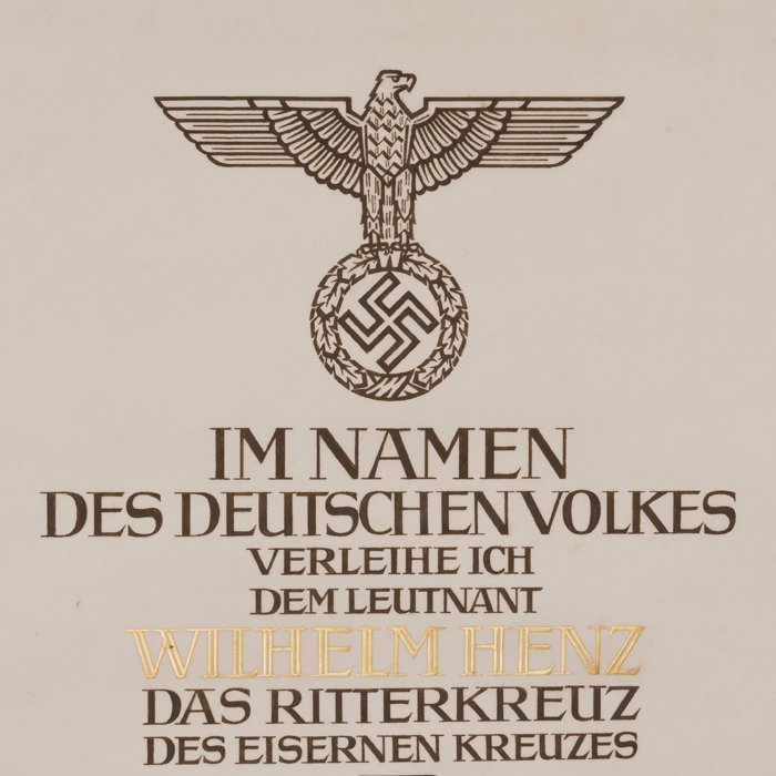 DJA12 Ritterkreuz Mappe and associated documents for for Heer Lt. Wilhelm Henz, KIA Stalingrad 30 Jan. 1943 — image 6